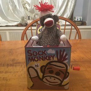 Schylling Sock Monkey Jack in the Box 2010